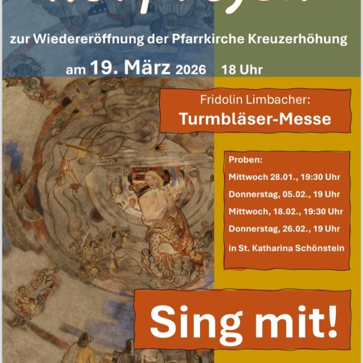 Plakat Kircheneröffnung Sing mit